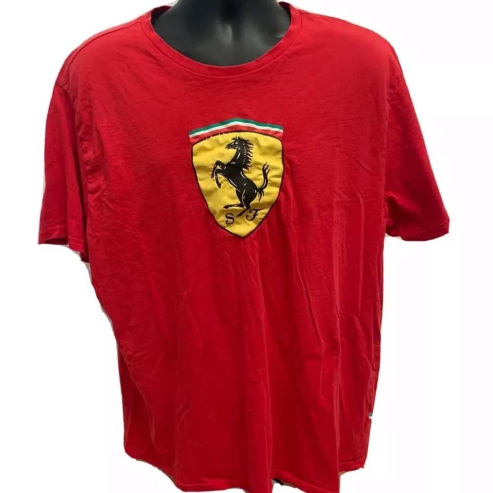 Red Scuderia Ferrari T Shirt With Emblem XXL